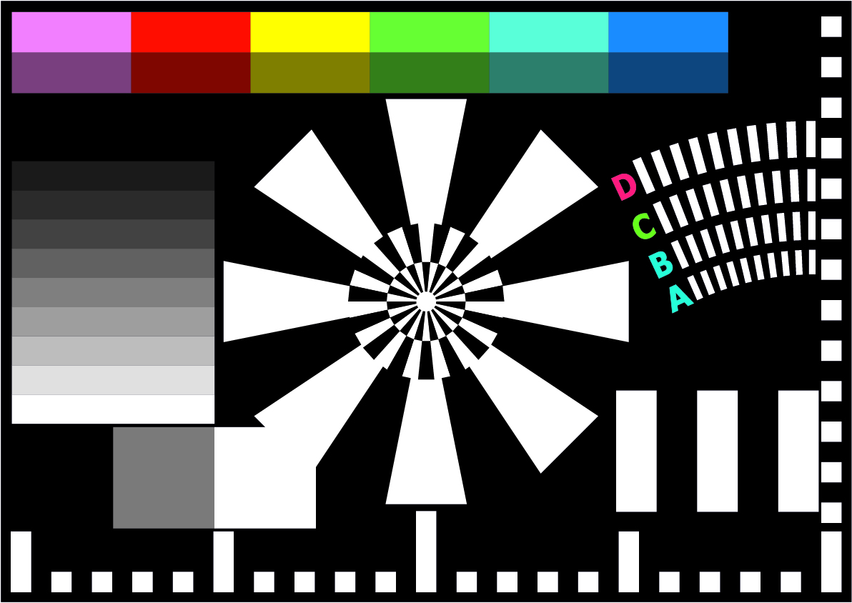 EN 50132-7 Test chart card